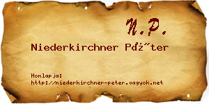 Niederkirchner Péter névjegykártya