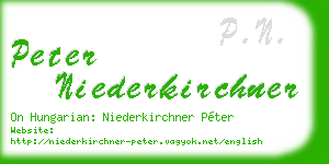 peter niederkirchner business card